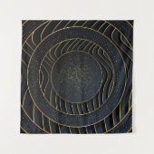 高級紙はゴールデンの背景をカット。 タペストリー (正面(横))