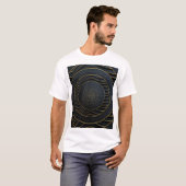 高級紙はゴールデンの背景をカット。 Tシャツ (正面フル)