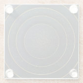 高級紙カット:ゴールデングラデーション。 ガラスコースター (裏面)