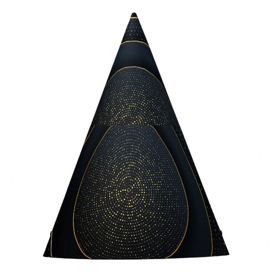 高級紙カット:ゴールデングラデーション。 パーティーハット (正面)