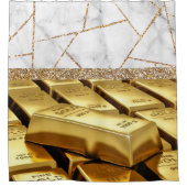 高級素晴らし金ゴールドインテリア大理石グリッターシャワーC シャワーカーテン (正面)