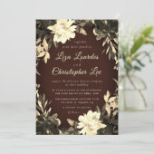 高級素朴秋フローラ結婚ズ 招待状 (スタンド正面)