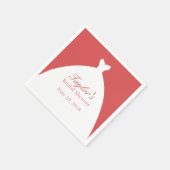 高級結婚ガウン スタンダードカクテルナプキン (角)