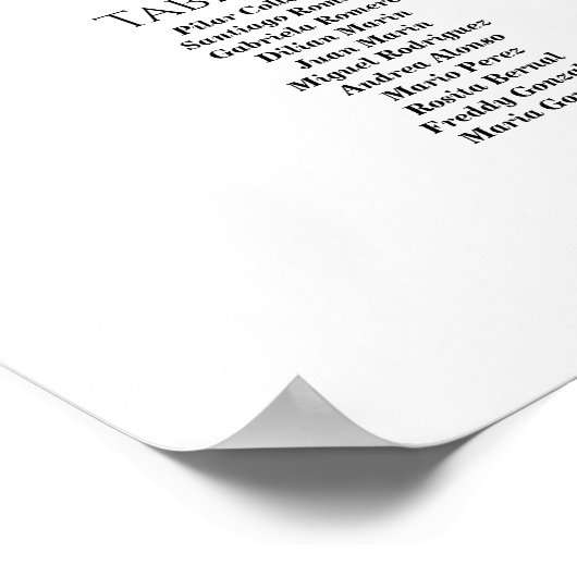 高級結婚シーティンググエレガントラフ ポスター (角)