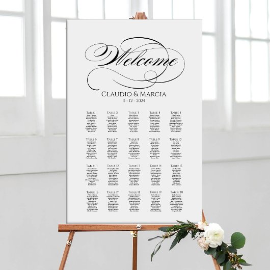 高級結婚シーティンググエレガントラフ ポスター