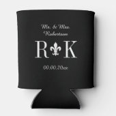 高級結婚モノグラムのロゴはクーラー可能 缶クーラー (裏面)