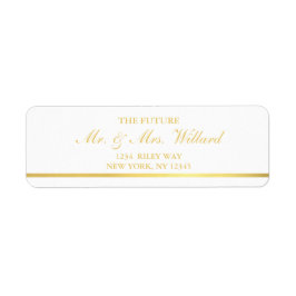 高級結婚差出人住所ラベル金箔 ラベル