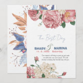 高級結婚式招待状カード 招待状 (正面/裏面)