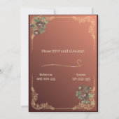 高級結婚式招待状 招待状 (裏面)