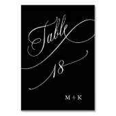 高級結婚書道18号黒 テーブルナンバー (正面)