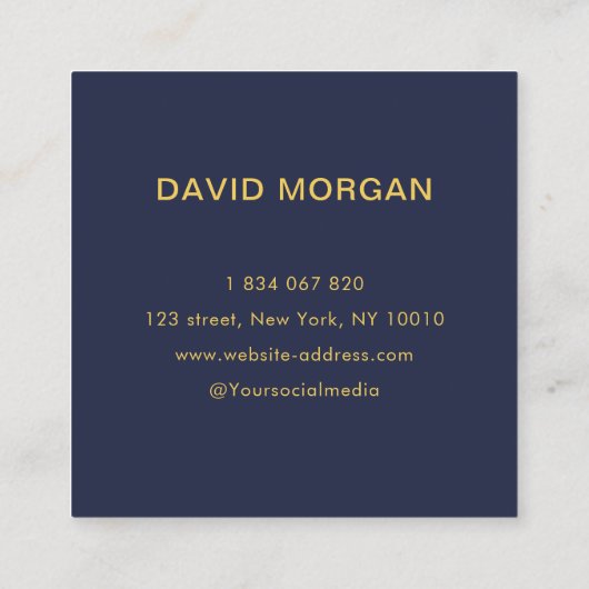 高級絵を描金ゴールドブラシロ絵を描ゴのサービス スクエア名刺 (裏面)