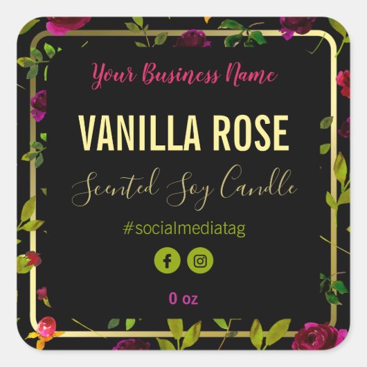 高級緑化製品ラベル スクエアシール (正面)