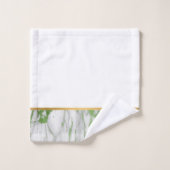 高級緑白大理石金ゴールドバスルーム用タオルセット バスタオルセット (ウォッシュタオル)