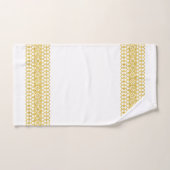 高級縁ど金ゴールドレースオンホワイトバスタオルセット バスタオルセット (ハンドタオル)