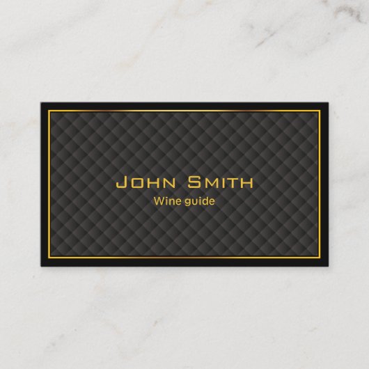 高級縁ど金ゴールドワインテイスティングビジネスカード 名刺 (正面)