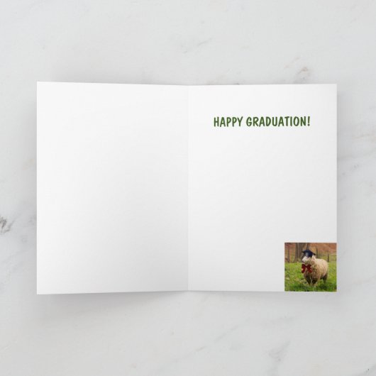 高級羊の卒業 カード (内部)
