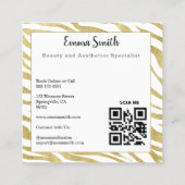 高級美しいプロフェッショナル名刺 スクエア名刺 (裏面)