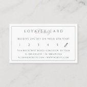 高級美しいロータス/メイクアップブラシロゴグリーン&ピンク ロイヤリティカード (裏面)