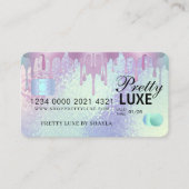 高級美しい滴下ホログラフィッククレジットスタイルBU 名刺 (正面)