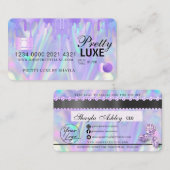 高級美しい滴下ホログラフィッククレジットスタイルBU 名刺 (正面/裏面)