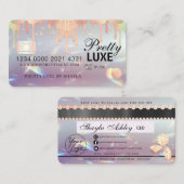 高級美しい滴下ホログラフィッククレジットスタイルBU 名刺 (正面/裏面)