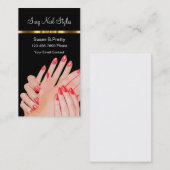 高級美しい爪、 ネイルマニキュア名刺 名刺 (正面/裏面)