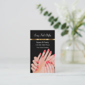 高級美しい爪、 ネイルマニキュア名刺 名刺 (スタンド正面)