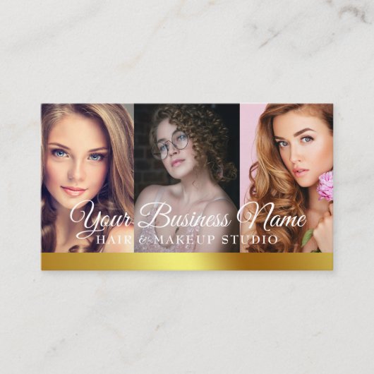 高級美しい4写真名刺T 名刺 (正面)