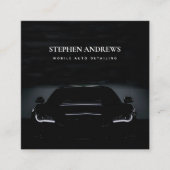 高級自動車詳細車のクリーニング修理QRコード スクエア名刺 (正面)