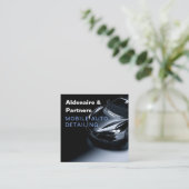 高級自動車詳細車のクリーニング修理QRコード スクエア名刺 (スタンド正面)