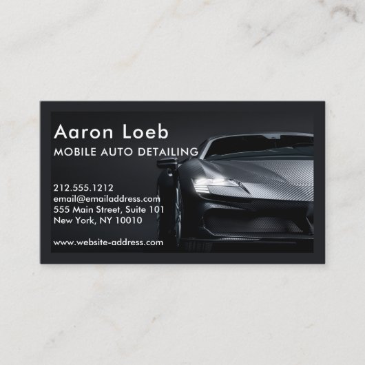 高級自動車詳細車のクリーニング修理QRコード 名刺 (正面)