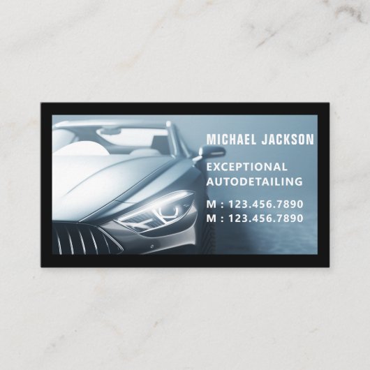 高級自動車詳細車のクリーニング修理QRコード 名刺 (正面)