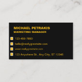 高級自動車販売車ディーラー販売店 名刺 (裏面)