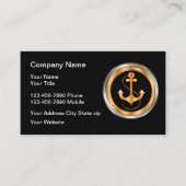 高級航海の名刺いかりデザイン 名刺 (正面)