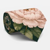 高級芍薬のボタニカルタイ ネクタイ (ロール)