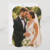 高級芸術的フローラペイズリー結婚写真 招待状 (裏面)