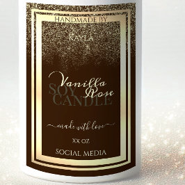 高級茶色製品包装ラベル金ゴールド枠 フードラベル