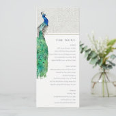 高級華美水彩孔雀のメ結婚ニュー・カード 招待状 (スタンド正面)