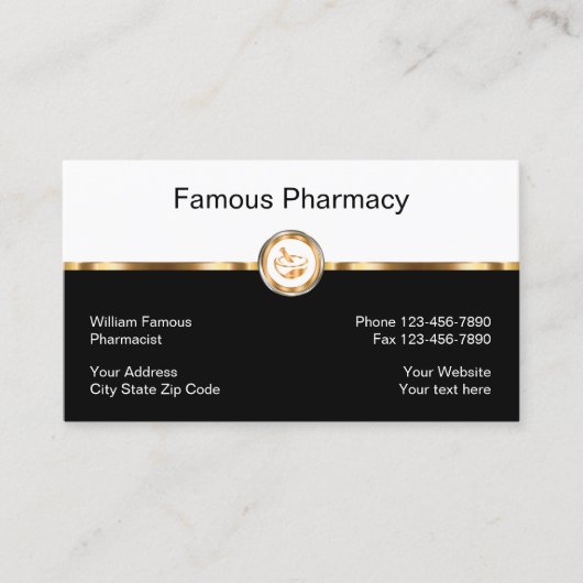 高級薬局薬局ビジネスカード 名刺 (正面)