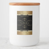 高級装飾金ゴールドグリッターブラックプロダクトラベル フードラベル (正面)