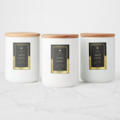 高級製品パッケージラベル黒と金ゴールド フードラベル (ボトル)