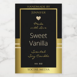 高級製品パッケージラベル黒と金ゴールド フードラベル