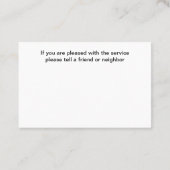 高級資産管理金融サービス 名刺 (裏面)