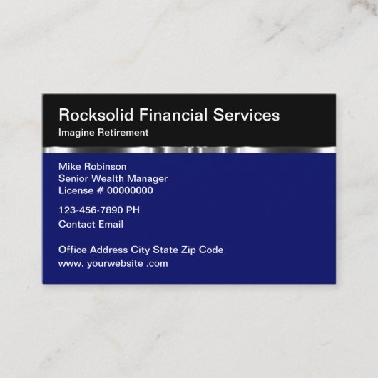 高級資産管理金融サービス 名刺 (正面)