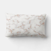 高級赤面グリッターピンクホワイトマーブルコットン ランバークッション (裏面)