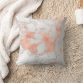 高級赤面グリッターホワイトピンクマーブルコットン クッション (ブランケット)