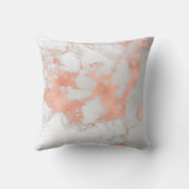 高級赤面グリッターホワイトピンクマーブルコットン クッション (裏面)