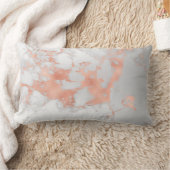 高級赤面グリッターホワイトピンクマーブルコットン ランバークッション (ブランケット)