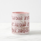 高級赤面バラピンクグリッターマーブルカスタマイズ マグカップ (中央)