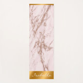 高級赤面バラピンクグリッターマーブルカスタマイズ ヨガマット (正面)